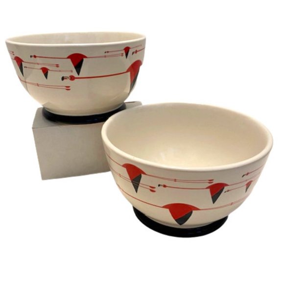West Elm Dining Fishs Eddy West Elm Flamingo Set Of 2 Ceramic Soup
